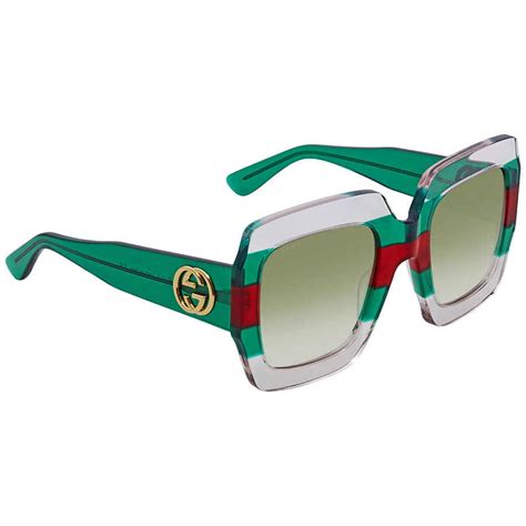 gucci rectangular sunglasses green|Gucci square sunglasses unisex.